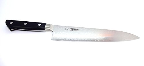 SilverToolShop Ice Bear Gyuto kitchen Knife Razor sharp Premier Damascus Knife 73 Layers Made in Japan