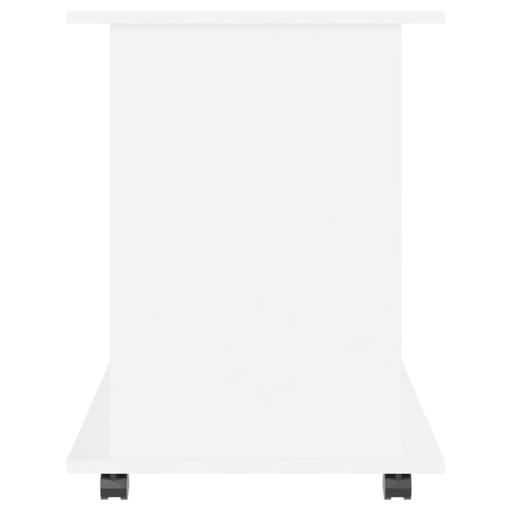 Contenedor con ruedas para oficina, color blanco, 60 x 45 x 60 cm, material de madera con 4 ruedas, diseño moderno, armario pequeño para oficina en casa, balcón, taller y pasillo