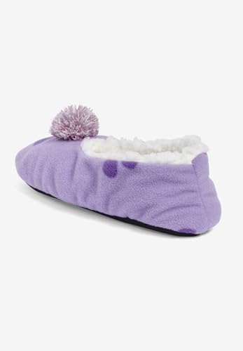 Dreams & Co. Plus Size Pom Pom Slipper2