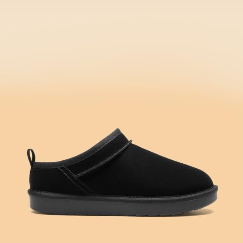 DREAM PAIRS Women's Genuine Suede Slip On Slippers,Size 8.5,Black - image 6