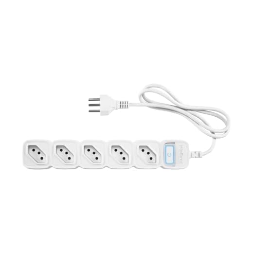 Filtro de Linha Inteligente com 5 tomadas Compatível com Alexa EWS 305 Branco Intelbras