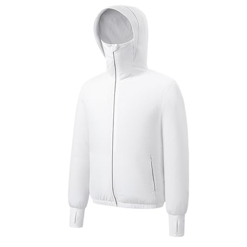 Image of Sun Protective Jacket UPF 50+ Air Conditioner Hoodie Lightweight Cooling Clothes with Fans Stay Cooling in Summer