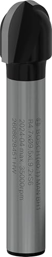 Bosch 1x PRO Hohlkehlfräser (für Weichholz, Hartholz, Ø 9,5 mm, Professional Zubehör Handfräse, Kantenfräse)
