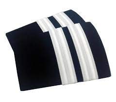 Pilot Epaulets - 2 Stripe (Silver)