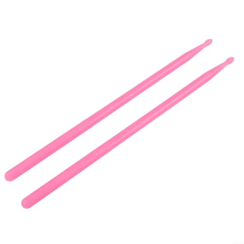 Baquetas luminosas de nylon 5A para batería, par rosa miniatura 2