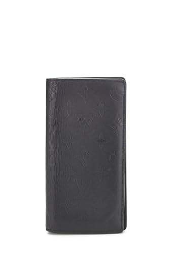 Louis Vuitton, Pre-loved Black Monogram Shadow Brazza Wallet, Black