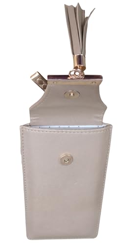 Image of Tickles Fancy Artificial Leather Mobile Pouch with Waist Clip for Women Girls Saree (Color: Grey) (Suitable for Mobile Sizes: 6.5 Inches and Below)