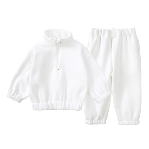 Kids Half Zip Jogger Outfit Fleece Sweatsuit Jogging Sweatpants
