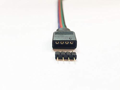 Tronicspros Led Connector 4 Pin Led Tape Connector Rgb Led Ribbon Connector Led Controller Connector Cable Led Rope Jumper 4Pin Female Wire For Rgb 5050 3528 2835 Led Light, 15Cm/ 6In (10Pcs) #TOP2