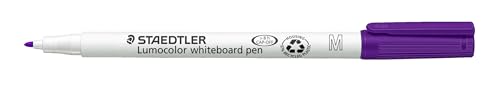 Staedtler 301-6 Lumocolor whiteboard pen (Strichbreite M (ca. 1 mm), trocken und rückstandsfrei abwischbar, schnelltrocknend, hohe Qualität, ideal für kleine Whiteboards) 10 Stifte, Farbe Violett