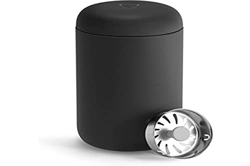 Fellow 12 oz Carter Move Travel Mug - Vacuum-Insulated Stainless Steel Travel Coffee Mug - Coffee Tumbler with Ceramic Interior and Splash Guard - Matte Black