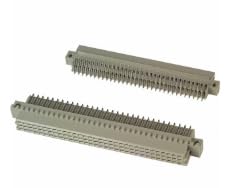 Pack of 2 5650461-4 Connector Din Receptacle, 96 Position Female Sockets Gold Through Hole, Right Angle :RoHS