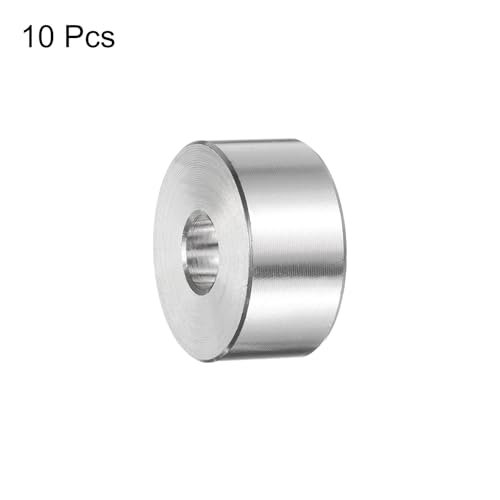 QUARKZMAN 10 Stück Edelstahl Abstandshalter 1/4 Bohrung x 3/4 AD x 7/16 Länge Schraube Buchse Glatte Oberfläche Rund Metall Distanzhülsen für M6 Schrauben Bolzen und Stangen