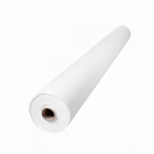Clearly | 100M x 1.2 M Banquet Roll. Disposable Paper Tablecloth for Weddings Buffets & Dinner. Large 100M long Disposable Tablecover Protector - Plain White