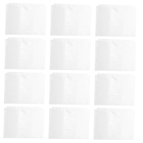 Ciieeo 20Pcs Transparent Album Page Storage Bags Plastic Display Booklets for Photos Game Cards Certificates Easy to Resistant and