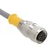 TURCK RK 4.4T-0.6 NO LEDs, Single Ended, M12 EUROFAST, 0.6 Meter Length, PVC Jacket, T Barb Fitting, Nickel Plated Brass Coupling, Standard Plug Body, 4 Wire, CORDSET, Straight Female Connector