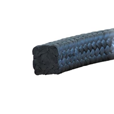 Garlock Graphite Impregnated Expanded PTFE with Silicone Lubricant Style PACKMASTER 6 Pump Packing, 80' Length, 1/8