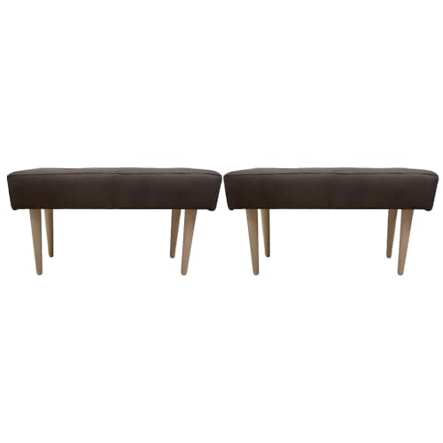 Argius Banco Tapizado con Patas de Madera - 70x30cm Asiento cómodo, Banqueta para Recibidor,...