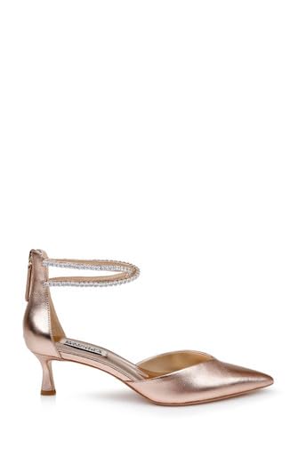 Image of Badgley Mischka Women's Lilibeth Dual-Strapped Kitten Heels