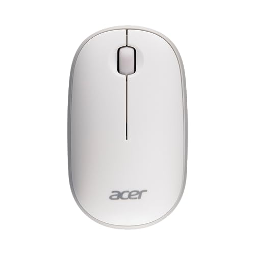 Acer Computer Mouse Wireless, 2.4G Slim USB Wireless Mice with USB-A Receiver, 1600 DPI Optical, Laptop Mouse with Plug and Play for Right/Left Handed Users (for Chromebooks, Windows PC & Mac) White - image 1