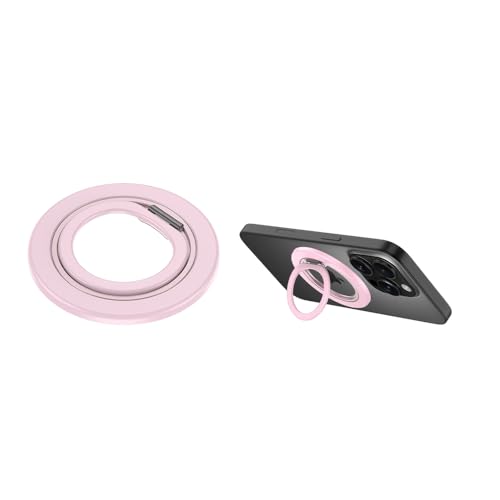 XFSRG Anello Telefono Magnetico 360° Rotazione Supporto Cellulare Impugnatura Regolabile in Plastica per Smartphone Ideale per Casa Ufficio Viaggio (Rosa)