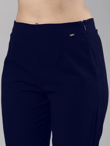 Image of Femmora Comfortable Fit Solid Straight Pant, Breathable Cotton Fabric with Side Zip Button Closure, for Women, Pack of 1