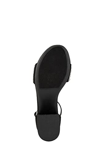 Image of LONDON FOG Women's Nikki Low Two Piece Block Heel Dress Shoe Ladies Ankle Strap Pump Sandal