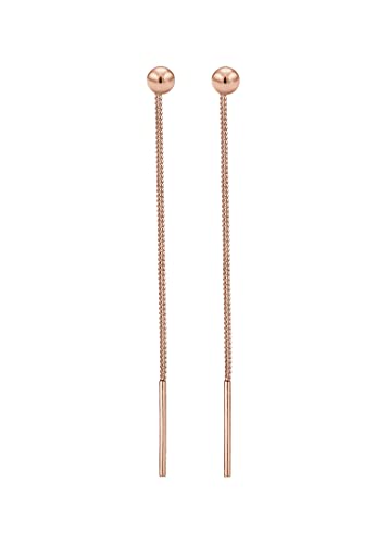 Elli Vermeil Orecchini A Pendolo E Goccia Da Donna , Placcato Oro Rosa - 2