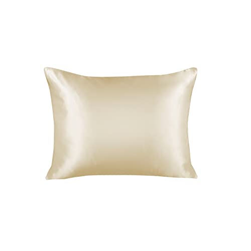 Image of BLISSFORD Luxury Satin Pillowcase for Hair - Standard Satin Pillowcase with Zipper, Ivory (1 per Pack)