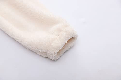 Boys Girls Hooded Jacket Kids Fuzzy Fleece Hoodie Zip Up Sweatshirt Winter Coat Windproof Jacket Thicken Teddy Coat4