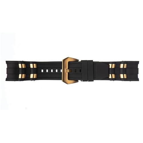 Sangle Invicta en silicone blanc avec insert métallique robuste