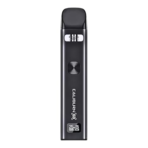 Uwell Caliburn G3 Vape Kit - E Cigarette Starter Kit Long Lasting 900mAh Battery 25W Single Button MTL & RDTL Vaping Dual Airflow 2ml Cartridge - No Nicotine (Black)