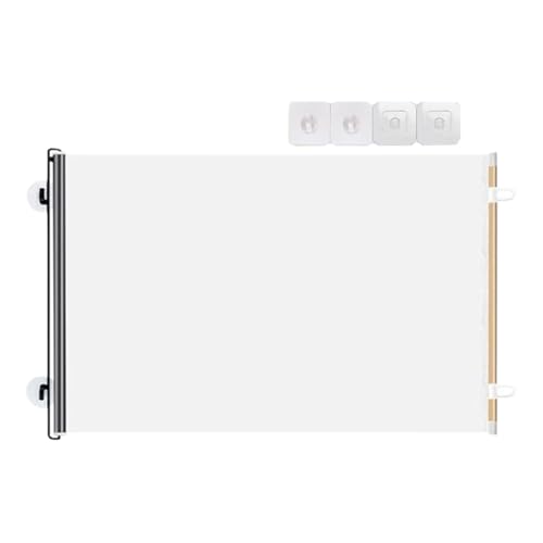 Cancelletto per cani, barriera di sicurezza da 140 cm, recinzione in PVC, trasparente, senza trapano, per interni ed esterni, ingresso corridoio, cucina, per gatti, cani, box sicuro divisorio spaziale