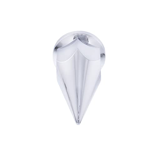 Image of United Pacific 10570 33mm x 4 7 /8 inch Chrome Plastic Super Spike Push-On Nut Covers, 33mm Push-on Lug Nut Fitting, Truck Accessories - Pack of 10