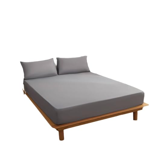 Drap-housse d'hiver gris en coton 90x190 de tradition classique