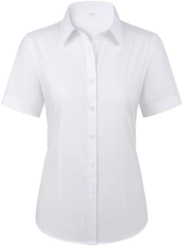 <h3>Short Sleeve Stain-Resistant Button-Down Shirt</h3>