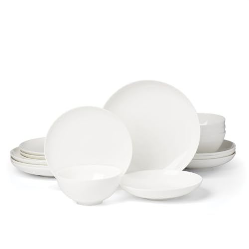 Lenox Dinnerware Set, Studio 1414 Coupe 16-Piece Set, Service For 4, Bone China Material, Dishwasher & Microwave Safe, Home And Kitchen, Kitchen And Dining, Plates And Bowls Sets (White, 16 Pieces) Lenox Dinnerware Set, Studio 1414 Coupe 16-Piece Set, Service For 4, Bone China Material, Dishwasher & Microwave Safe, Home And Kitchen, Kitchen And Dining, Plates And Bowls Sets (White, 16 Pieces)