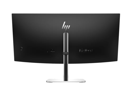 Image of HP Series 5 Pro 34 inch WQHD USB-C Conferencing Monitor, 5MP Pop-up Webcam, 4x3W Speakers, Tilt, Swivel, Height Adjustment Mount, Displayport, HDMI, 2 Pack w /DKZ Hub & ErgoFlexy Dual Mount Arms