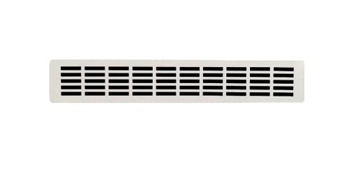 DEMLOU, White Aluminium Air Vent Grille, Powder Coated Plinth Heat Vent for Kitchen Cabinet or Drawer