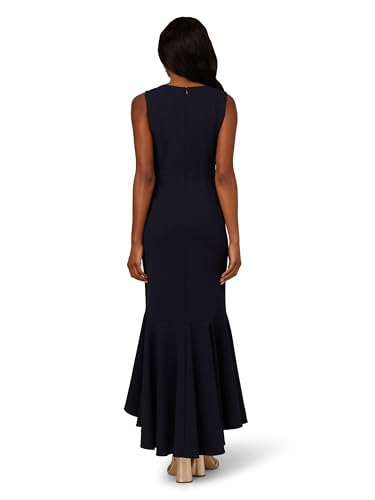 Adrianna Papell Women's Ruffle Flounce Crepe Gown2