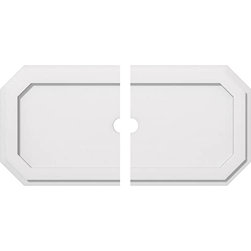 Ekena Millwork CMP32X16ED2-02000 Emerald Architectural Grade PVC Contemporary, Two Piece Urethane Ceiling Medallions 32"W x 16"H x 2"ID x 11"C x 1"P