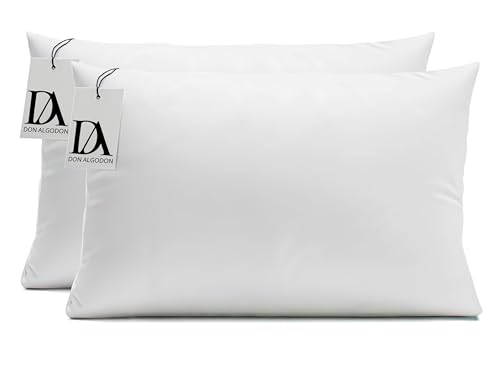 DON ALGODON - Almohada Fibra Hueca - Pack 2 Almohadas 70 cm SoftDream - Suavidad Envolvente y Confort Superior - Alta Transpirabilidad y Adaptabilidad - Firmeza Media - Antiácaros e Hipoalergénica