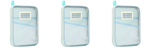 大きく開くL型ファスナー ジッパー式ファイル袋 連絡袋 a4 仕切り付き ファイルケース メッシュポーチ 半透明 マチ付き 大容量 防水 ドキュメントファイル 縦 取っ手付き ジッパーポーチドキュメントバッグ 書類整理 分類収納 通勤 通学 出張 会議 ビ