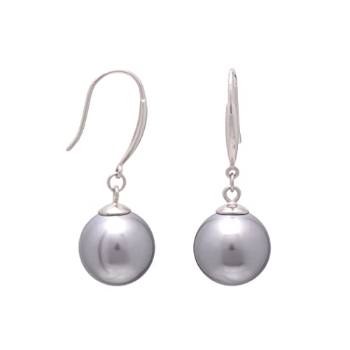 Paialco Pendientes colgantes de plata de ley 925 con perlas de imitación, plástico, sin piedras preciosas