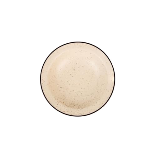 Image of Premium Pasta Plate, Ceramic Plate for Pasta, Small, Round & Deep Dish, Microwave & Dishwasher Safe, Handmade Stoneware, Elegant Tableware for Every Occasion, White, 7 Inch