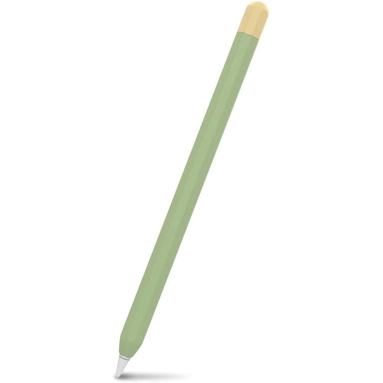 MeyaarPencil Case Compatible with Apple Pencil 2nd Generation Case, Sleeve Silicone Cover Accessories for Apple Pencil 2nd Generation (Green, Yellow)