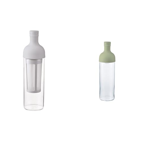 【セット買い】ハリオ(HARIO) フィルターインコーヒーボトル 650ml ペールグレー 水出しコーヒー 日本製 プレゼント ギフト 贈り物 FIC-70-PGR + フィルターインボトル 実用容量750ml スモーキーグリーン FIB-75-SGの商品画像（Amazon）