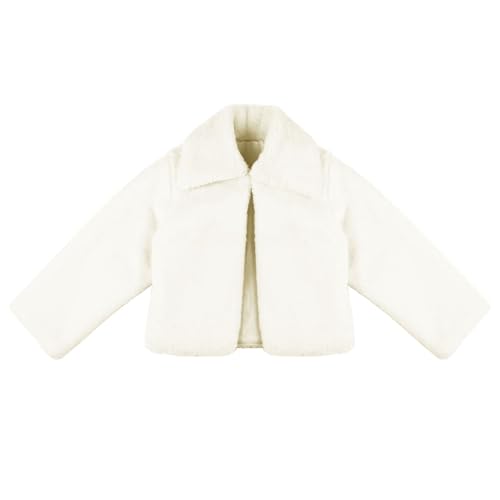 Girls Long Sleeve Cardigan Cotton Bolero Shrug Long Sleeve Top Cute Jacket Outwear Ivory for Girls Size 6-9