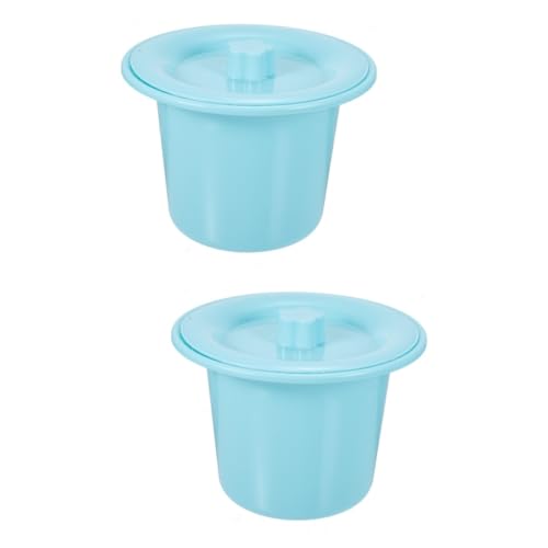 KOMBIUDA 2pcs Plastic Urinal Cups Portable Nighttime Urine Pot Non-Slip Design for Boys and Girls Elderly Disabled