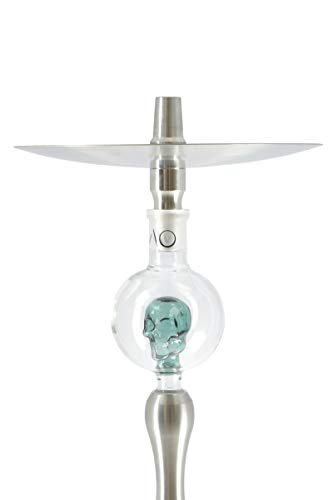 AO® Shisha Molassefänger Skull I Molassefänger aus Glas mit eingearbeiteten Totenkopf (Grün) I Shisha Molassefänger 18/8… – Bild 6